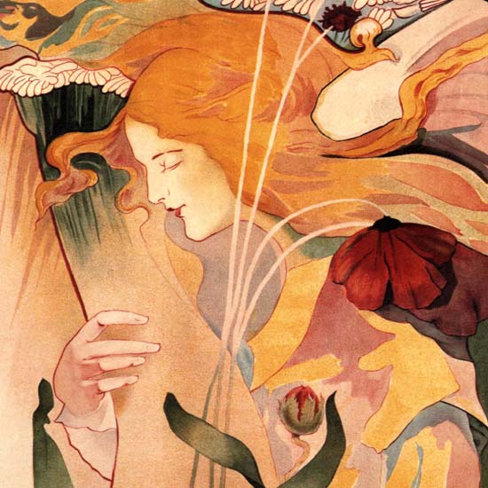 Detail Of Le Sillon Belgium 1895 Art Nouveau Jugendstil | Best of 1891-1919 Ad and Cover Art