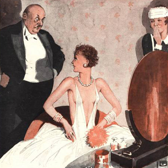 Detail Of Le Sourire Magazine 1929 Jaloux Toujours Tort | Best of Vintage Ad Art 1891-1970