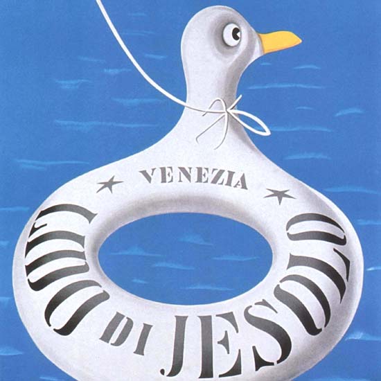 Detail Of Lido Di Jesolo Venezia Italy Italia Gull | Best of Vintage Ad Art 1891-1970