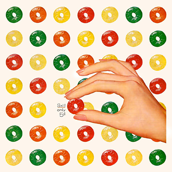 Detail Of Life Savers Candy Still Only Five Cents | Best of Vintage Ad Art 1891-1970