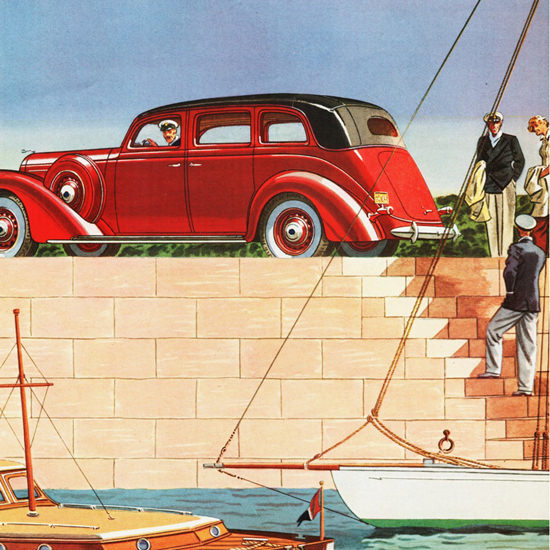 Detail Of Lincoln Limousine Willoughby 1937 | Best of 1930s Ad and Cover Art