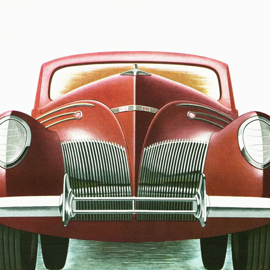 Detail Of Lincoln Zephyr V12 1939 | Best of Vintage Ad Art 1891-1970