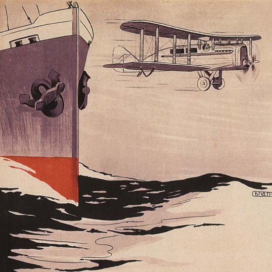 Detail Of Lucht-Expres Holland-Engeland Maatschappij | Best of Vintage Ad Art 1891-1970