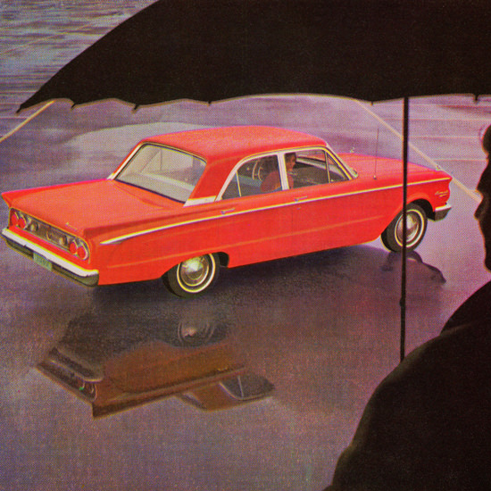 Detail Of Mercury Comet Sedan 1962 Umbrella | Best of 1960s Ad and Cover Art