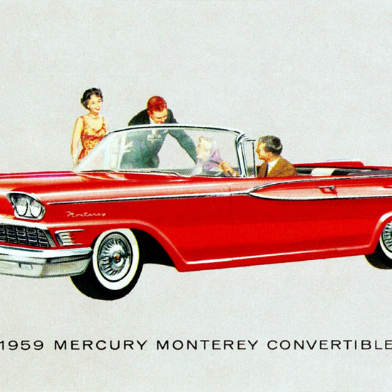 Detail Of Mercury Monterey Convertible 1959 | Best of Vintage Ad Art 1891-1970