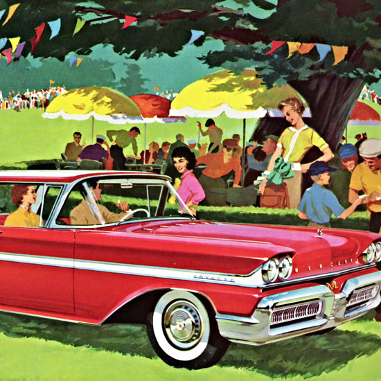 Detail Of Mercury Station Wagons 1958 With Spirit | Best of 1950s Ad and Cover Art