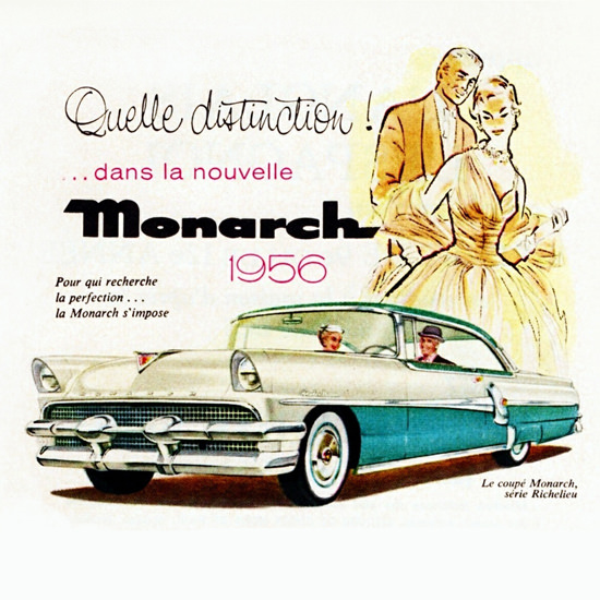 Detail Of Monarch Richelieu Coupe 1956 Distinction | Best of Vintage Ad Art 1891-1970