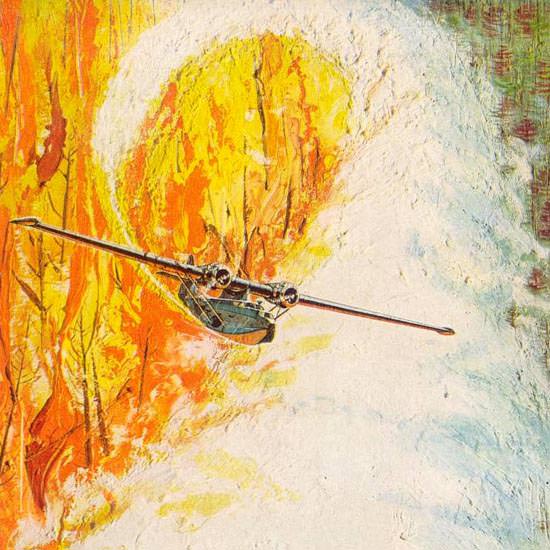 Detail Of Monsanto Chemicals Fights Fires 1963 | Best of 1960s Ad and Cover Art