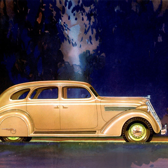 Detail Of Nash 400 Sedan 1935 Gold | Best of Vintage Ad Art 1891-1970