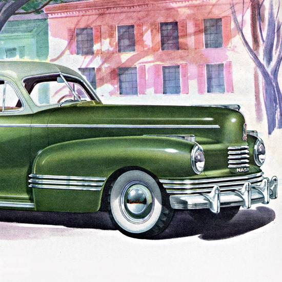 Detail Of Nash Ambassador De Luxe Slipstream 1942 | Best of Vintage Ad Art 1891-1970