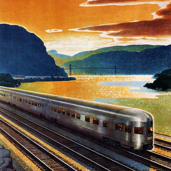 Detail Of New York Central Highlands Of The Hudson 1947 | Best of Vintage Ad Art 1891-1970