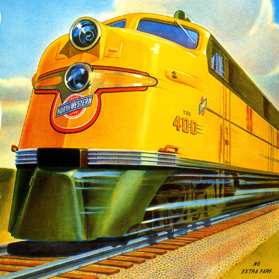 Detail Of North Western Line 400 Fleet Chicago 1942 | Best of Vintage Ad Art 1891-1970