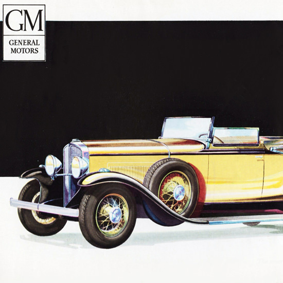 Detail Of Oakland Convertible Coupe 1931 Smart | Best of Vintage Ad Art 1891-1970