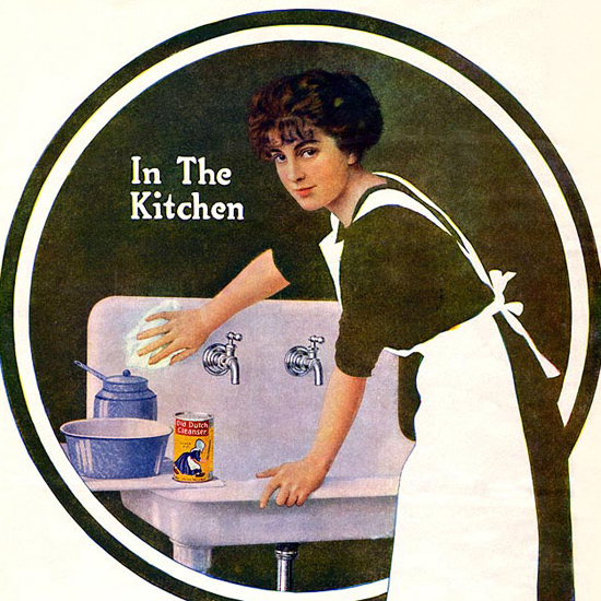 Detail Of Old Dutch Cleanser 1912 Coles Phillips | Best of 1891-1919 Ad and Cover Art