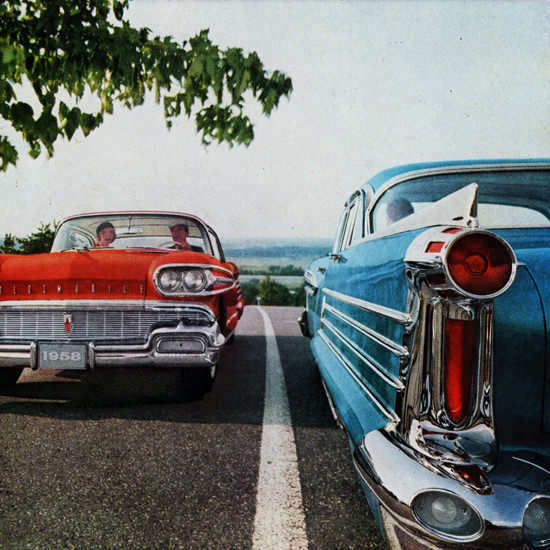 Detail Of Oldsmobile Models 1958 In To The Rocket Age | Best of Vintage Ad Art 1891-1970