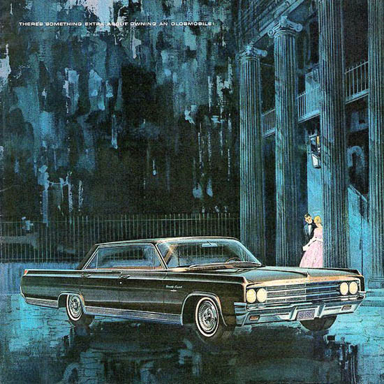 Detail Of Oldsmobile Ninety-Eight Luxery 1963 | Best of Vintage Ad Art 1891-1970