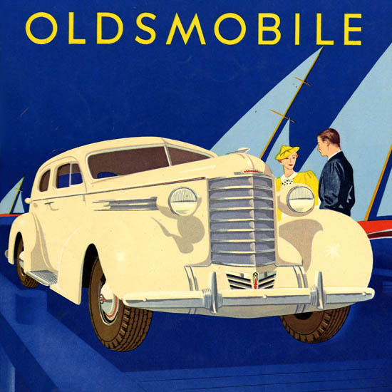 Detail Of Oldsmobile Six 1937 | Best of Vintage Ad Art 1891-1970