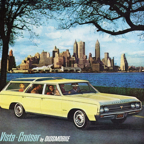 Detail Of Oldsmobile Vista 1964 New York Worlds Fair | Best of Vintage Ad Art 1891-1970