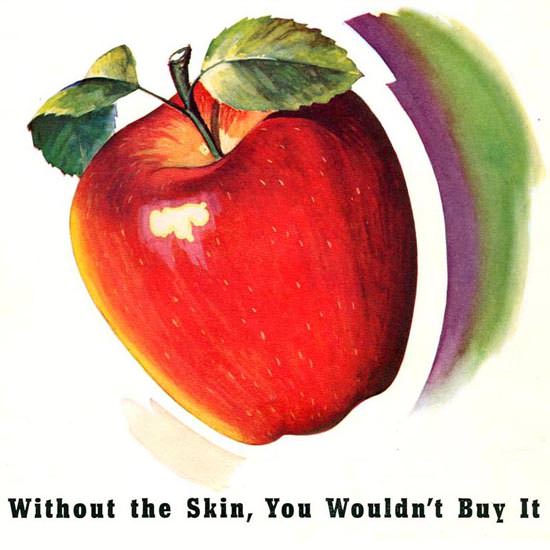 Detail Of Owens-Illinois Packaging Service Apple 1942 | Best of Vintage Ad Art 1891-1970