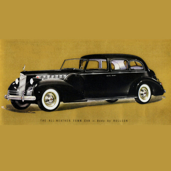 Detail Of Packard Super 8 All Weather Town Car Rollson 1940 B | Best of 1940s Ad and Cover Art