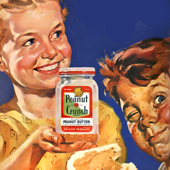 Detail Of Peanut Crunch Holsum Look Mommy | Best of Vintage Ad Art 1891-1970