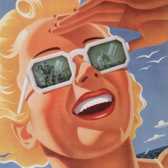 Detail Of Pennsylvania Railroad Atlantic City Girl 1939 | Best of Vintage Ad Art 1891-1970