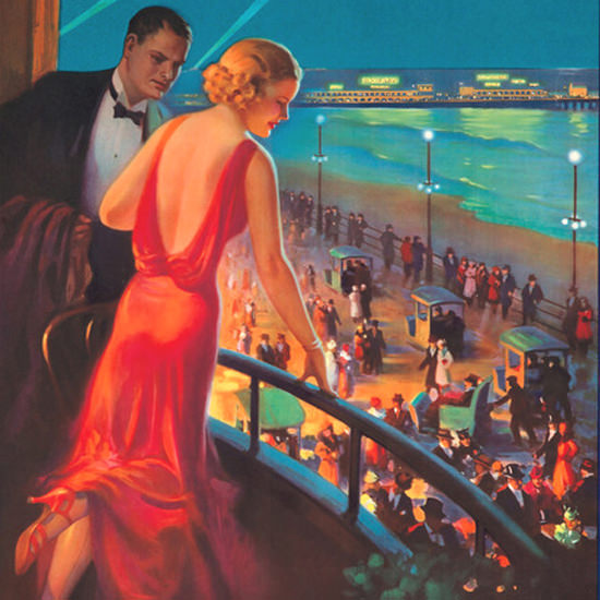 Detail Of Pennsylvania Railroad Atlantic City Resort 1930s Mad Men