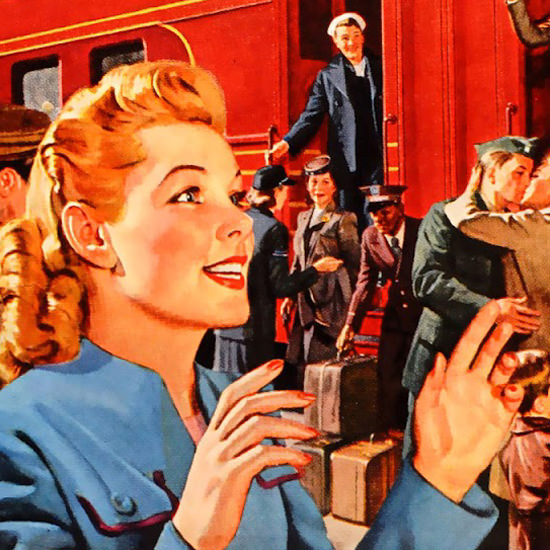 Detail Of Pennsylvania Railroad Railroading Is People 1945 B | Best of Vintage Ad Art 1891-1970