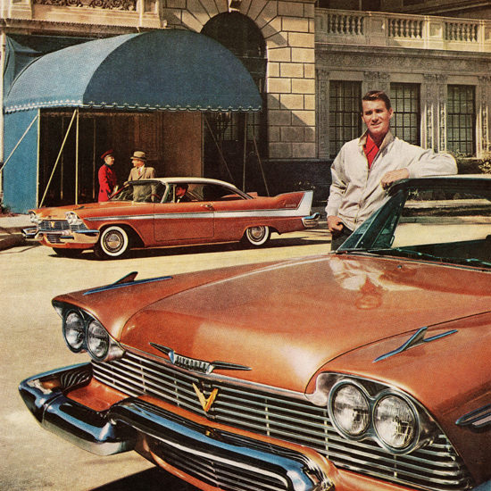 Detail Of Plymouth Belvedere 1958 Rich Mans Kind | Best of Vintage Ad Art 1891-1970