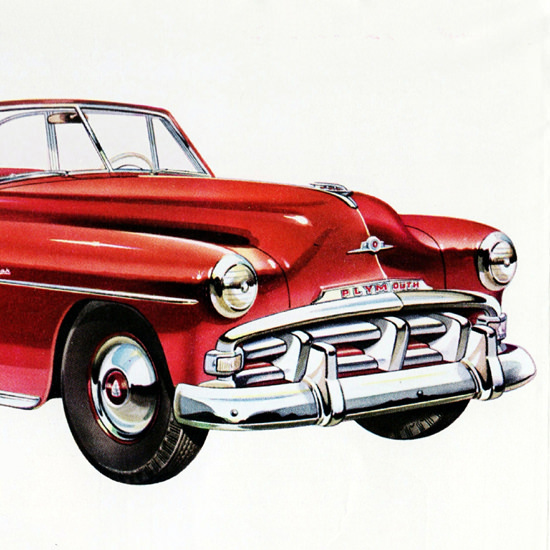 Detail Of Plymouth Cranbrook Conv Club Coupe 1952 | Best of Vintage Ad Art 1891-1970