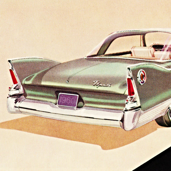 Detail Of Plymouth Fury Hardtop 1960 UniBody | Best of 1960s Ad and Cover Art