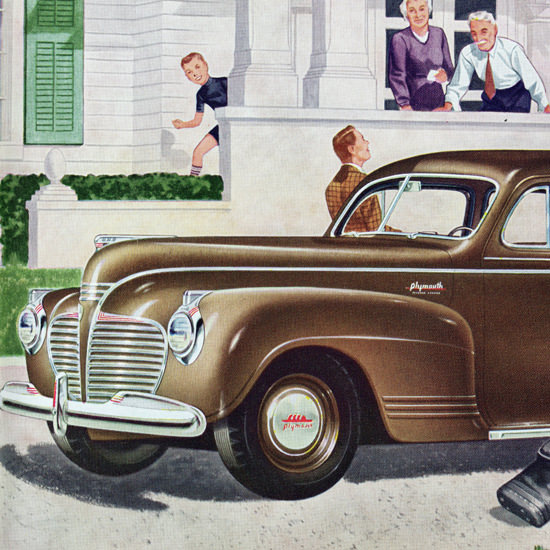 Detail Of Plymouth Special DeLuxe 7 P Sedan 1941 Luxury | Best of Vintage Ad Art 1891-1970