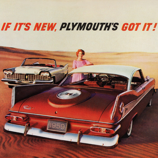 Detail Of Plymouth Sport Fury N Convertible 1959 Desert | Best of 1950s Ad and Cover Art