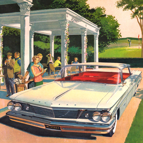 Detail Of Pontiac Bonneville Vista Spirit 1960 Wide Track | Best of Vintage Ad Art 1891-1970