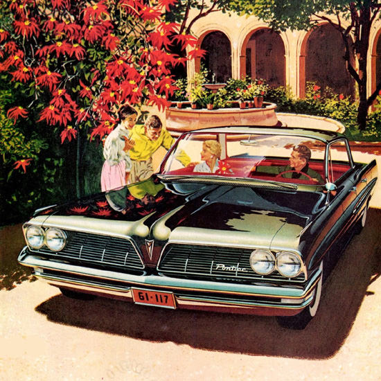 Detail Of Pontiac Catalina Vista 4 Door Hardtop 1961 | Best of Vintage Ad Art 1891-1970