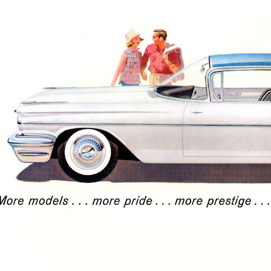 Detail Of Pontiac Parisienne Sport Coupe White B | Best of Vintage Ad Art 1891-1970