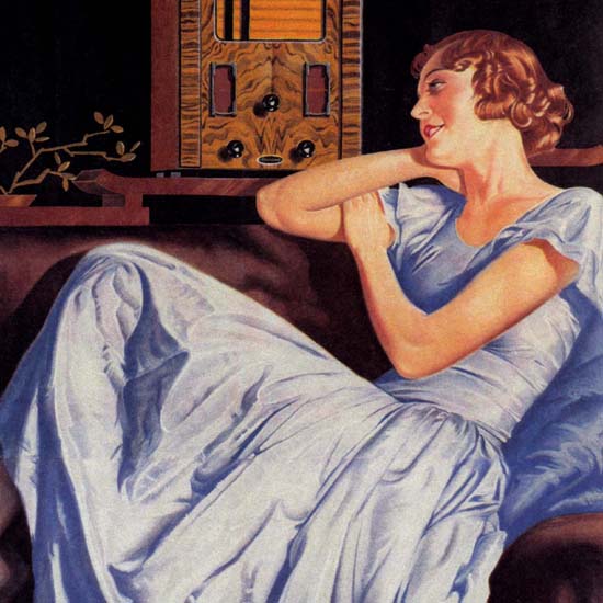 Detail Of Radio Girl Berliner Standard 3-Roehren Superhet | Best of Vintage Ad Art 1891-1970