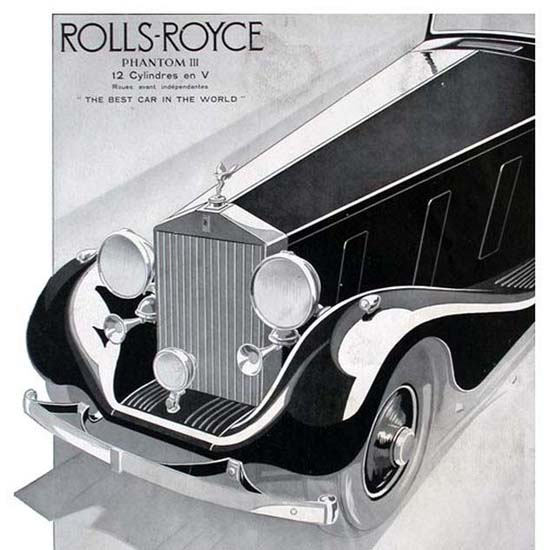 Detail Of Rolls Royce Phantom III 1935 | Best of Vintage Ad Art 1891-1970