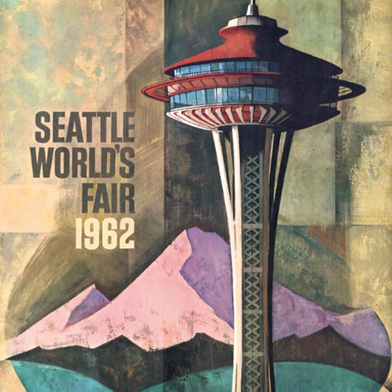 Detail Of Seattle Worlds Fair 1962 Harry Bonath | Best of Vintage Ad Art 1891-1970