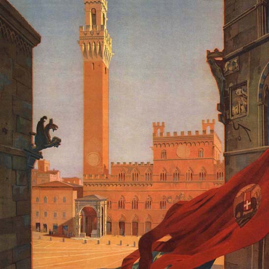 Detail Of Siena Italy Italia | Best of Vintage Ad Art 1891-1970