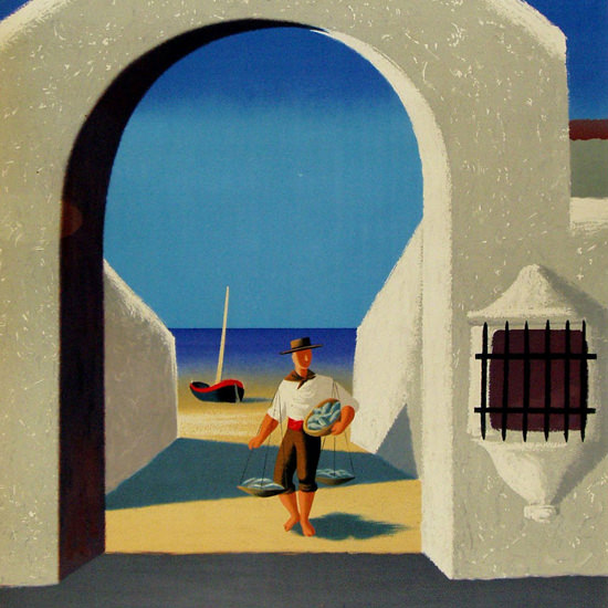 Detail Of Spain Archway 1948 | Best of Vintage Ad Art 1891-1970