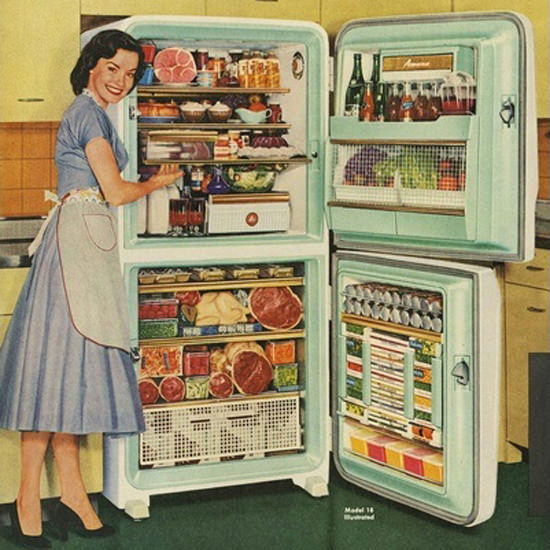 Detail Of Stor-Mor Freezer Refrigerator | Best of Vintage Ad Art 1891-1970