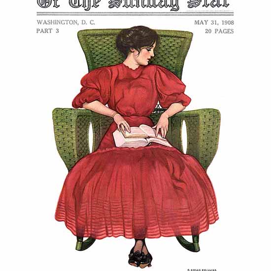 Detail Of Sunday Magazine Sunday Star 1908 Coles Phillips | Best of 1891-1919 Ad and Cover Art