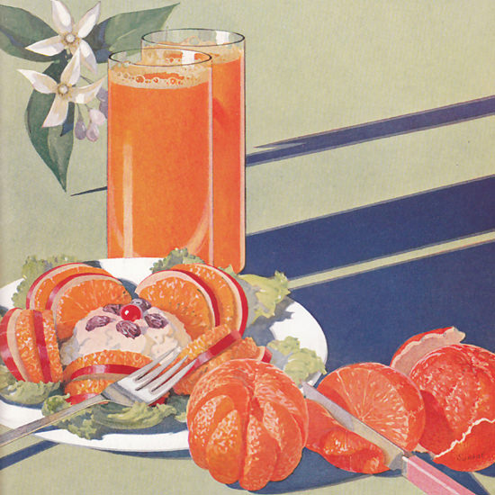 Detail Of Sunkist Recipes For Every Day | Best of Vintage Ad Art 1891-1970