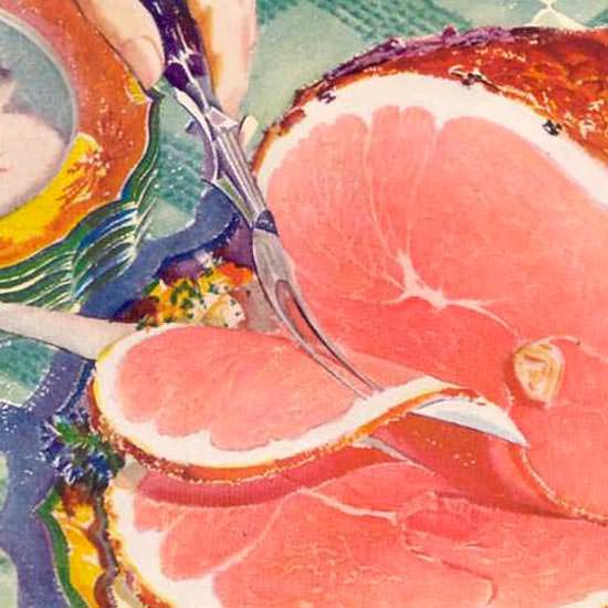 Detail Of Swift Premium Ham Ovenized 1933 | Best of Vintage Ad Art 1891-1970