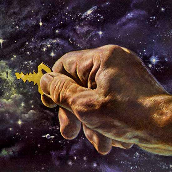 Detail Of Union Carbide Unlocking Secrets Of The Universe | Best of Vintage Ad Art 1891-1970