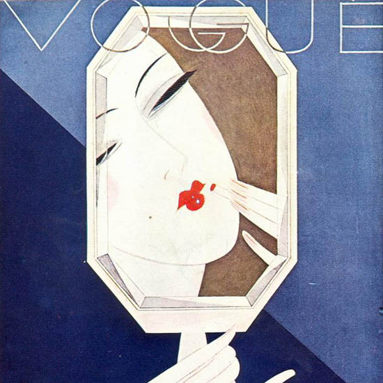Detail Of Vogue Cover The Makeup Mirror And The Lady | Mad Men Art ...