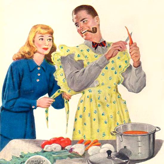 Retro Men Cooking Images 