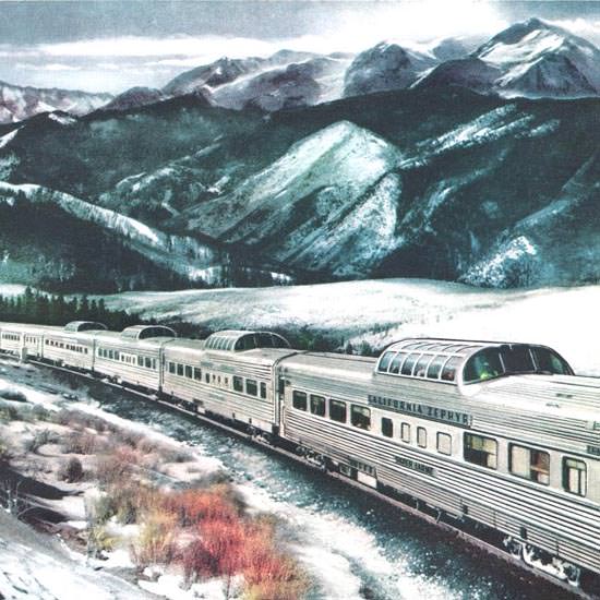 Detail Of Western Pacific California Zephyr Dome 1958 | Best of Vintage Ad Art 1891-1970