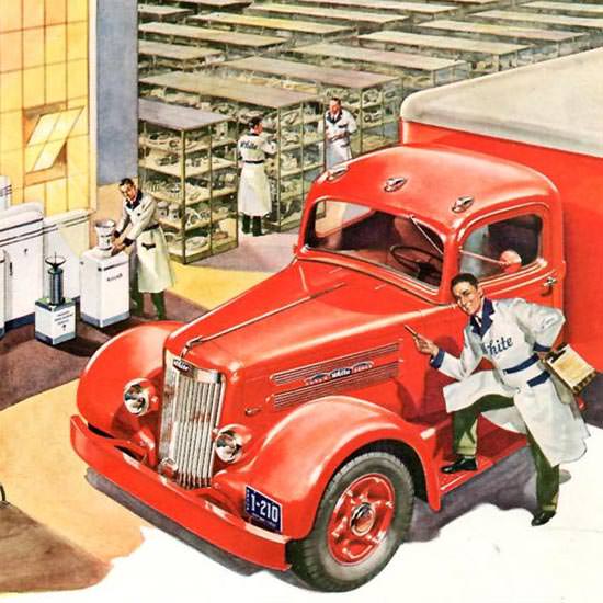 Detail Of White Trucks 1942 | Best of 1940s Ad and Cover Art